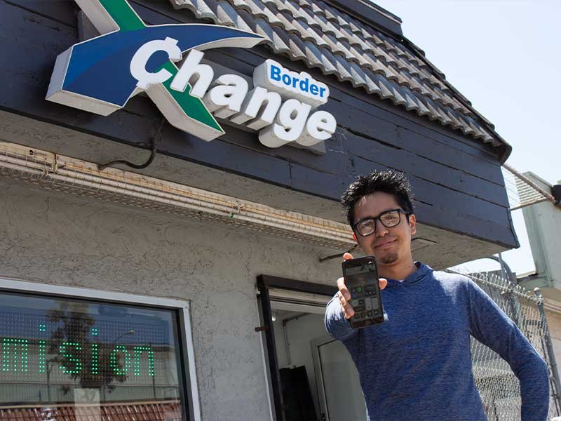 Primera versión web móvil BorderXChange