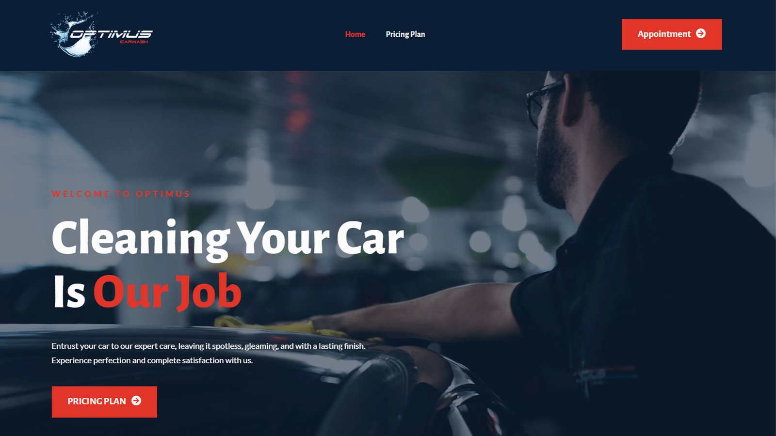 Sitio web Carwash Optimus creado por KakunMedia